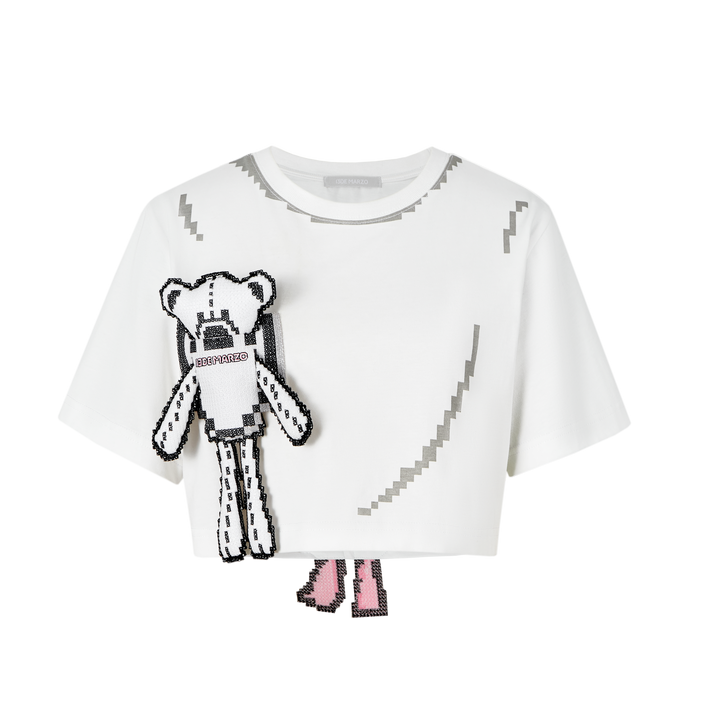 13De Marzo 2D PIXEL BEAR BOW BACK TEE