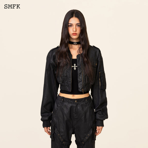 SMFK ANCIENT MYTH BLACK PANTHER PILOT JACKET