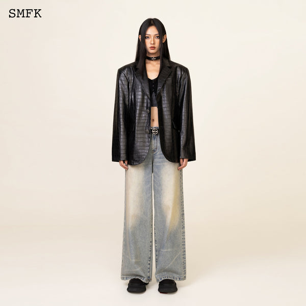 SMFK WILDWORLD TARPAN CLASSIC BLUE FLARED JEANS