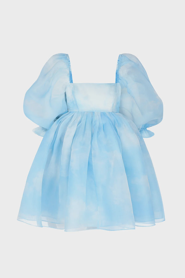 Selkie THE PUFF DRESS/BLUE/HEAD IN CLOUDS