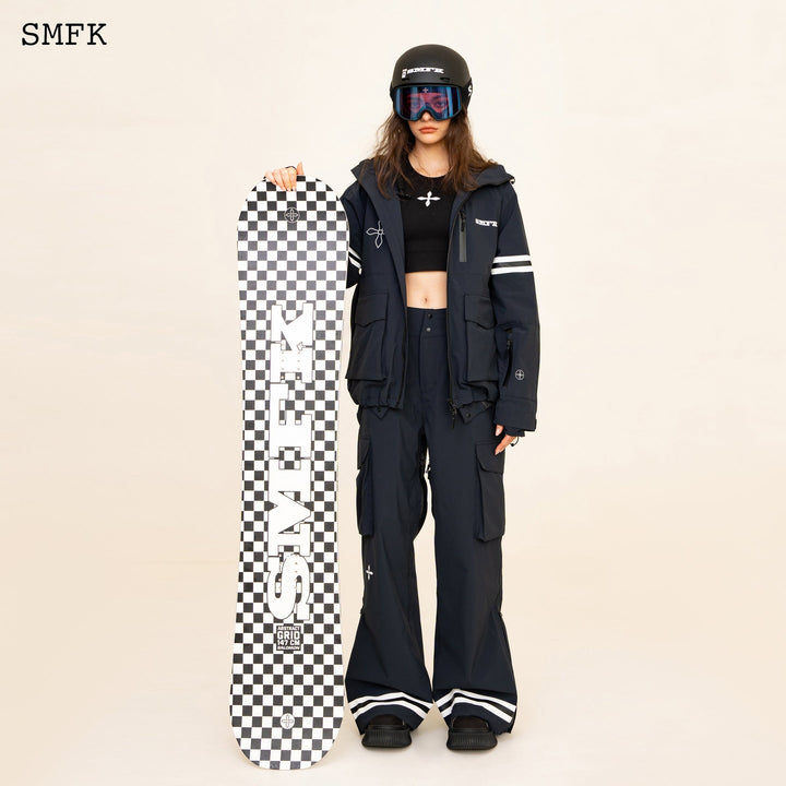 SMFK COMPASS CROSS DNA SKI SNOW JACKET IN BLACK