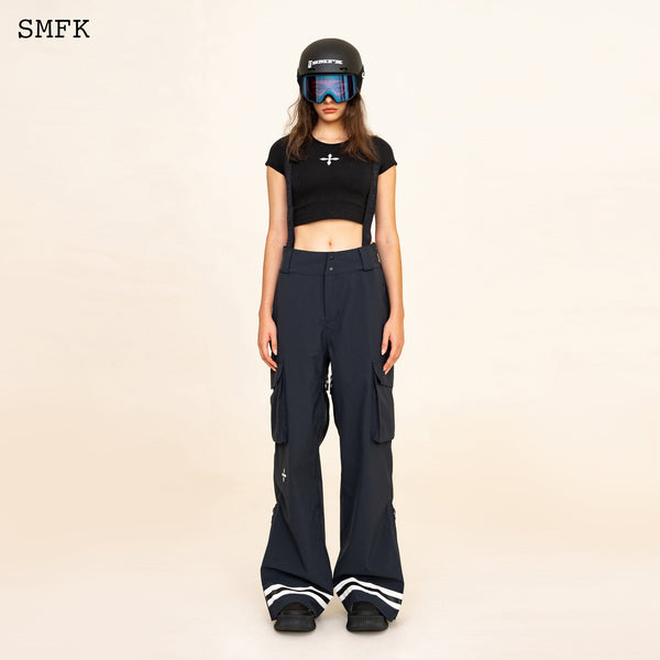 SMFK COMPASS CROSS DNA SKI SNOW PANTS IN BLACK