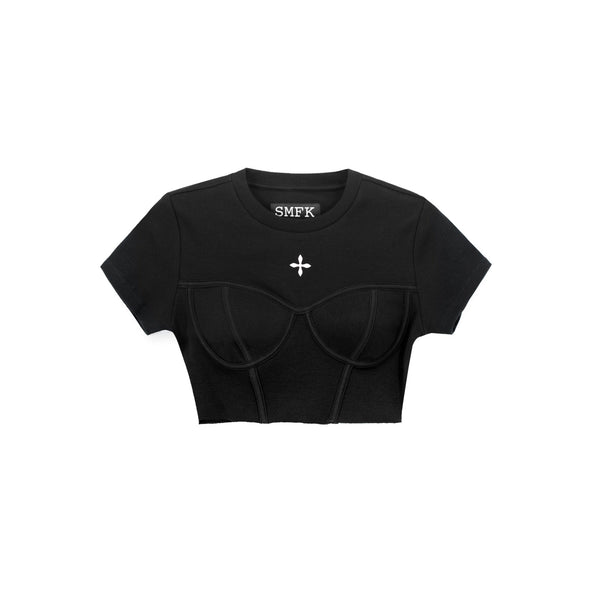 BLACK COMPASS BIKER SHORT TEE