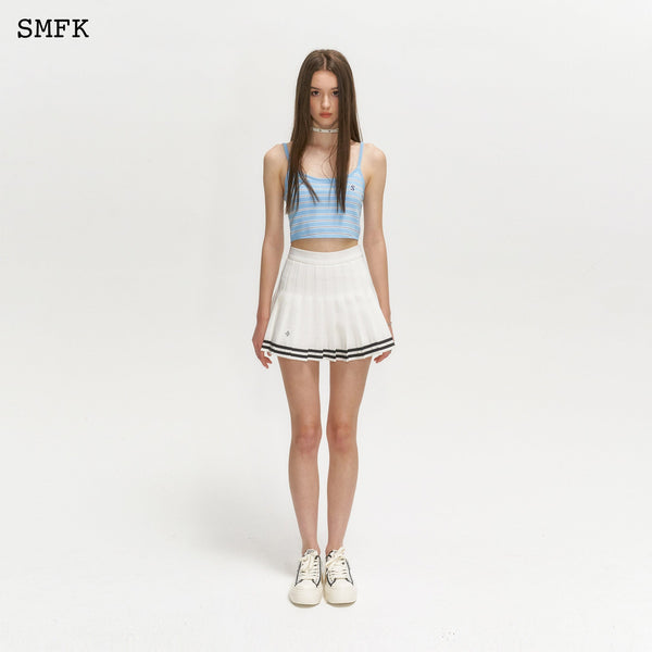 SMFK COMPASS ACADEMY WHITE PLEATED SKIRT