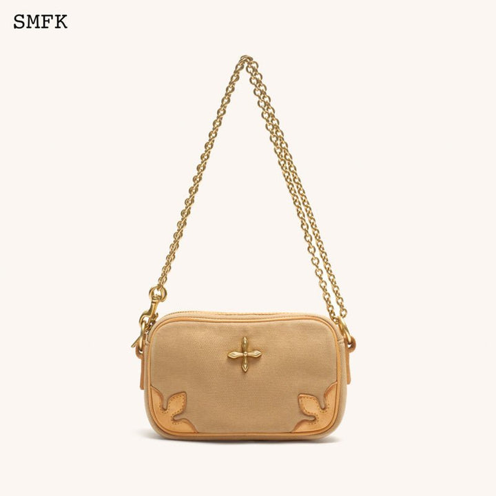 SMFK COMPASS ADVENTURE WHEAT SHOULDER BAG WITH CHAIN