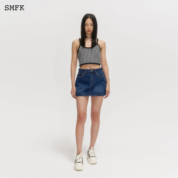 SMFK COMPASS HOUNDSTOOTH KNITTED VEST