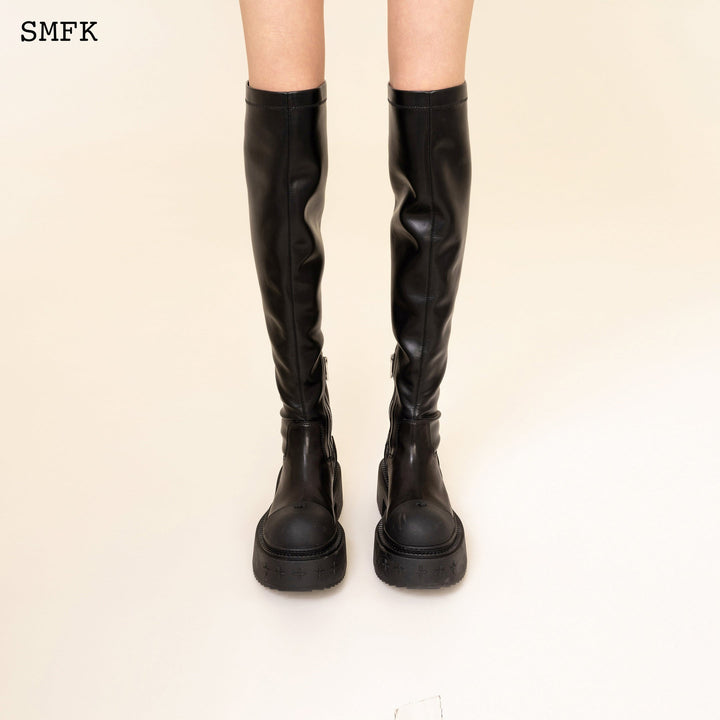 SMFK COMPASS RIDER HIGH BOOTS IN BLACK