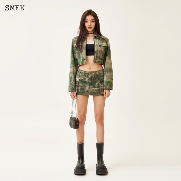 COMPASS VIPER GREEN CAMOUFLAGE WORKWEAR MINI SKIRT