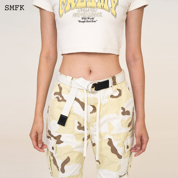 CREAM COMPASS WORKWEAR VINTAGE BELT