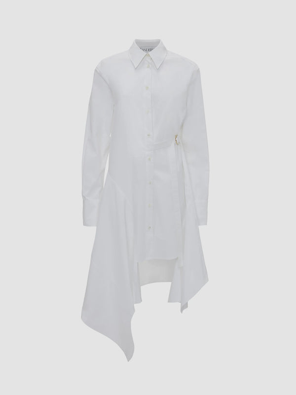 JW ANDERSON DECONSTRUCTED SHIRT DRESS/WHITE