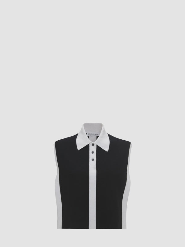 JW Anderson LAYERED CONTRAST POLO VEST