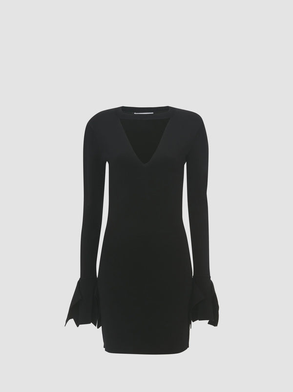 JW Anderson SQUARE CUFF V-NECK DRESS