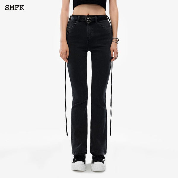 SMFK MERMAID VINTAGE DENIM JEANS BLACK