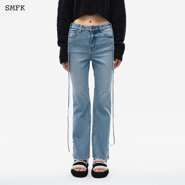 MERMAID VINTAGE DENIM JEANS BLUE