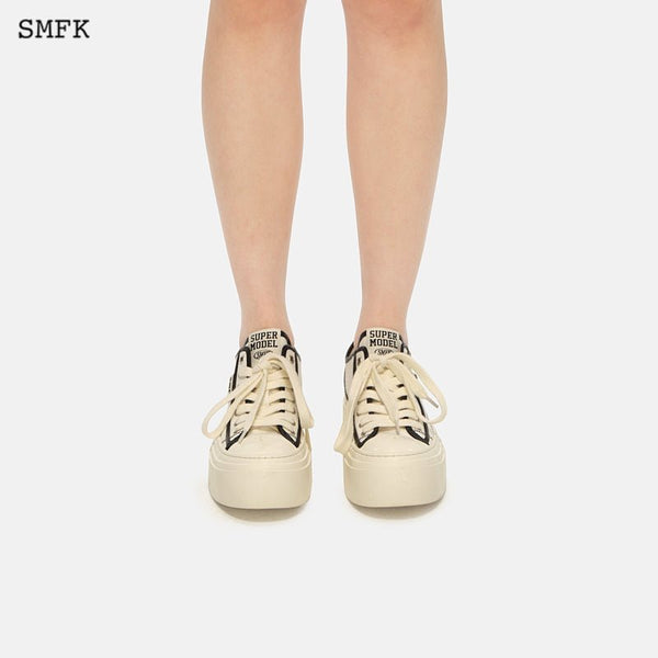 SMFK RETRO COLLEGE LOW TOP BOARD SHOES WHITE