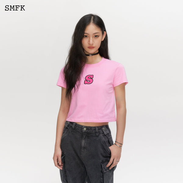 SKINNY MODEL PINK TIGHT T-SHIRT