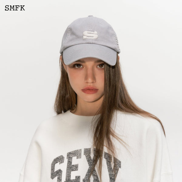 SUPER MODEL LIGHT GREY BASEBALL HAT