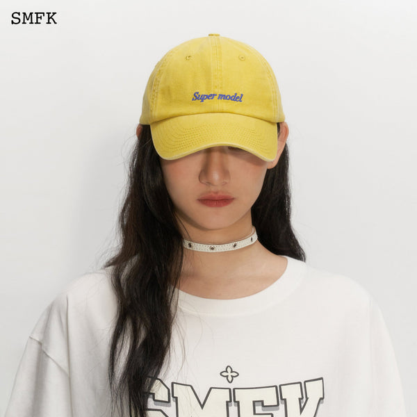 SUPER MODEL YELLOW BASEBALL HAT