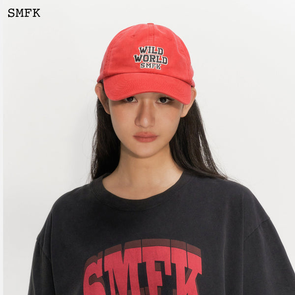 WILD WORLD WARNING RED BASEBALL HAT