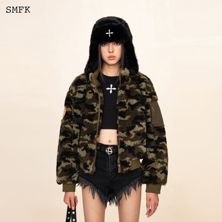 SMFK WILDWORLD ADVENTURE CAMOUFLAGE STAND COLLAR JACKET