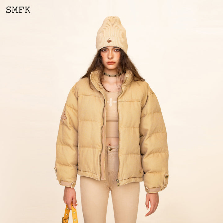 SMFK WILDWORLD ADVENTURE HIKING PUFFER JACKET IN WHEAT