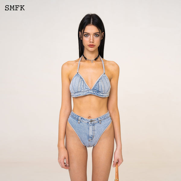 SMFK WILDWORLD RIDER DENIM BIKINI SKY BLUE